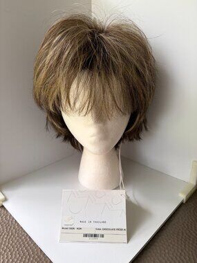Noriko NORI in Chocolate Frost R, Petite/Avg Cap, Synthetic Wig, NWT